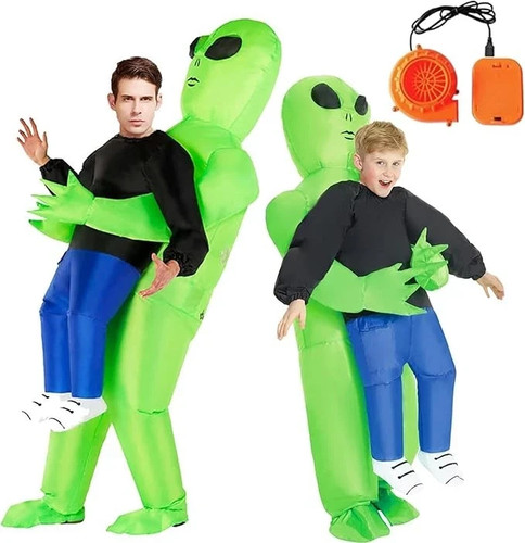 Kids inflatable green alien - inflatable,