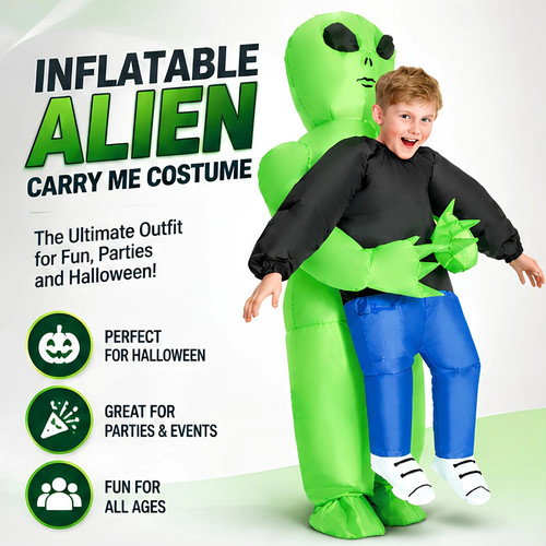 Kids inflatable green - green, alien