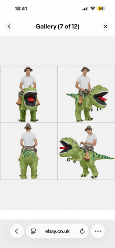 Inflatable dinosaur costume - dinosaur,