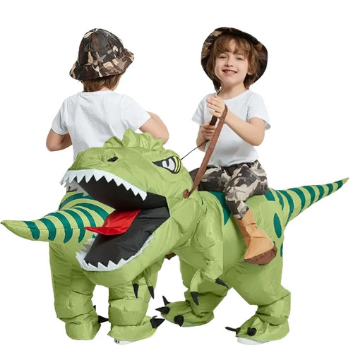 Animal cartoon riding rex - animal,