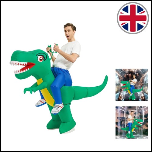 Green inflatable dinosaur - green,