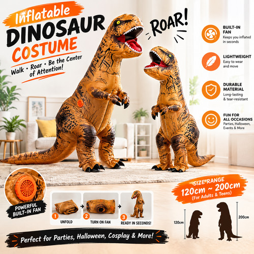 Inflatable rex dinosaur - t,