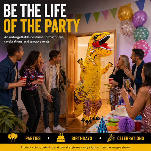 Adult inflatable yellow rex - inflatable, t-rex